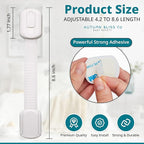 Original Cabinet Locks Baby Proofing (6 Pack Black) - Child Locks for Cabinets and Drawers - Door Locks for Kids Safety and Fridge Lock for Child Proofing