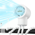 Portable Mini Travel Stroller Fan - Battery Operated, Clip On, Small, Handheld, Rotating, Rechargeable, Personal Fan with Flexible Tripod, 3 Speeds for Baby Crib, Bed Car, Seat Treadmill