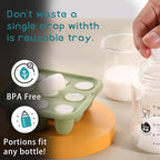 WAJIAYON Baby Food Freezer Tray,Silicone Nibble Freezer Tray,Baby Fruit Food Feeder Teether,Breastmilk Popsicle Mold,Babies Breast Milk Teether Pop Maker for Homemade Babies Meals-Blue