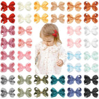 CÉLLOT 40 Pieces 3 Inch Hair Bows for Girls Clips Grosgrain Ribbon Boutique Hair Bow Alligator Clips For Girls Teens Toddlers Kids