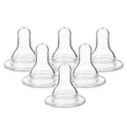 Evenflo Feeding Classic BPA-Free Silicone Medium Flow Nipples - 3 Months+, Clear 6 Count (Pack of 1)