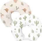 Nursing Pillow Covers 2 Pack, Breastfeeding Pillow Slipcovers Soft and Stretchy, Nursing Covers for Baby Girls Boys Newborn