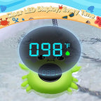 b&h Baby Bath Thermometer with LED Display, Newborn Water Temp Thermometer, Safety Water Sensor for Infants, Color-Coded Alerts, Tub Temperature Monitor, Cute Floating Bath Toy, Crab (Green)