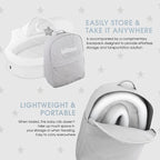 Premium Portable Baby Lounger Nest – Foldable Travel Bassinet for Newborn & Infant with Mesh Canopy, 2 Toys, Waterproof Mattress & Removable Cover – White