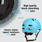 Skateboard Bike Helmet for Adults Women Men Youth Kids (2-3-5-8-14+ Years Boys Girls) - Lightweight Multi-Sport Adjustable Helmets for Bicycle Skateboard Scooter Skate Cycling