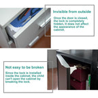 Magnetic Drawer Locks for Baby Proofing, Child Safety Magnet Cabinet Lock, Safety First Adhesive Magnetic Locks for Cupboard and Pantry Door (4Locks + 1Key)