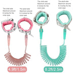 Blisstime Toddler Leash, 2 Pack Kid Leash Anti Lost Wrist Link with Key Lock Baby Leash Harness for Toddler (Mint Green+Pink)