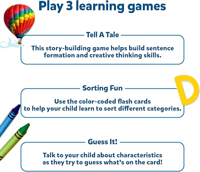 Skillmatics Thick Flash Cards for Toddlers - Letters & First 100 Words, Montessori Toys & Games, Gifts, Preschool Learning for Kids 1, 2, 3, 4 Years