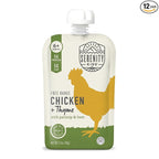 Serenity Kids 6+ Months Chicken Baby Food Pouches - BPA-Free Pouches - Free-Range Chicken & Organic Parsnip, Beet & Thyme - Protein-Rich & No Added Sugar - 3.5 Oz, 12 Pack