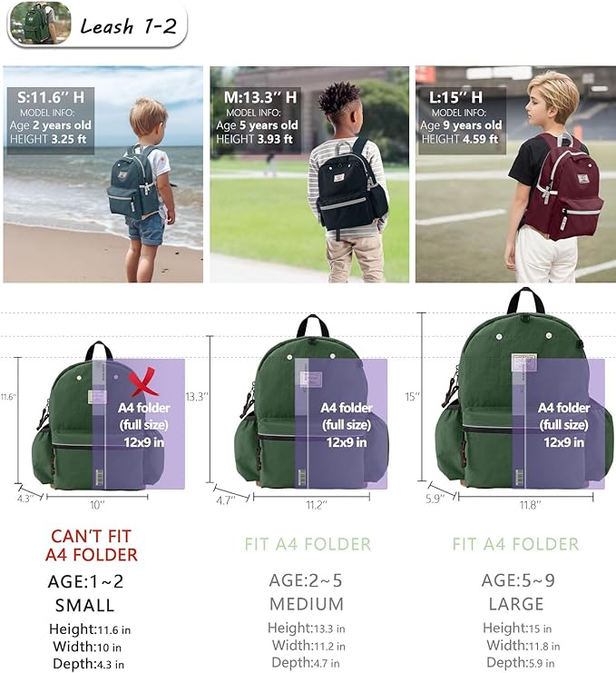 Toddler Backpack for Toddlers 1-2: Baby kids Backpack for daycare Boys Girls