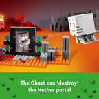 LEGO Minecraft The Nether Portal Ambush Adventure Set, Building Toy for Kids with Minecraft Action Figures and Battle Scenes, Minecraft Toy for Boys, Girls and Gamers Ages 8 and Up, 21255