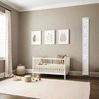 Growth Chart for Wall | Kids Height Chart Canvas Ruler with Wooden Storage Box | Waterproof Measuring Chart | Nursery Decor & Baby Shower Gift