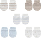 5 Pairs Baby Not Scratch Mittens 0-6 Months New Born Boy Girl Gloves Cute Infant Accessories