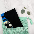 ALVABABY 2pcs Cloth Diaper Wet Dry Bags Waterproof Reusable with Two Zippered Pockets Travel Beach Pool Daycare Soiled Baby Items Yoga Gym Bag for Swimsuits or Wet Clothes LX-AMD0912