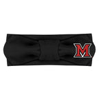 Creative Knitwear Miami Ohio RedHawks Infant Girls Black Solid Hair Knot Headband Embroidered Logo - Size Newborn - 4T