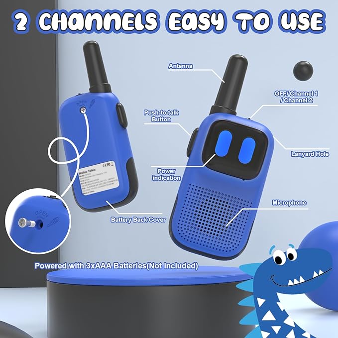 Toys for Ages 5-7 Boys Girls, Walkie Talkies for Kids 1000FT Range 2 Channels 2 Way Radio Toy Christmas Birthday Gifts for Girls Boys Ages 3 4 5 6 7 8 9 Camping Hiking Outdoor Games