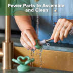 Haakaa Clover Baby Fruit Feeder Teether & Mini Freezer Nibble Tray – BPA-Free Silicone Breastmilk Popsicle Mold for Baby Teething Relief & Self-Feeding, 4M+ (Pea Green)