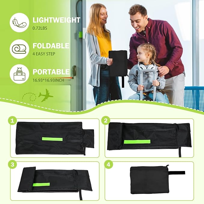 Waterproof Car Seat Bags For Airplane Travel, Durable Carseat Cover For Air Travel Car Seat Travel Bag with Shoulder Straps and 2pcs Luggage Tags For Airplane