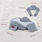 Momcozy CozyPro Nursing Pillow for Breastfeeding - All Around Ergonomic Comfort & Support - Pioneering Safety Fence - Plus Size Wider Feeding Pillow with Lumbar Support for Easier & Healthier Nursing