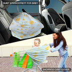 Stretchy Baby Car Seat Covers for Newborns, Infant Car Canopy Extra Soft and Stretchy Nursing Covers for Moms (Shinning Night)
