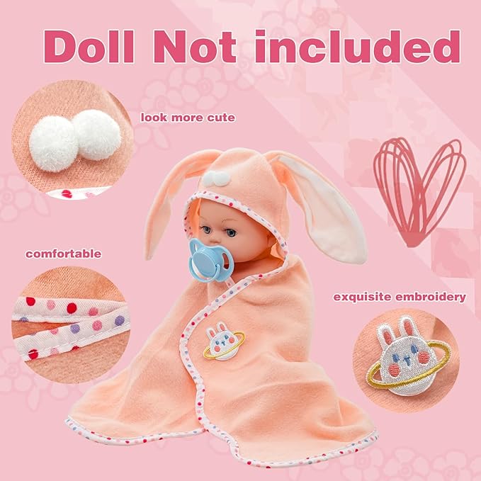 Baby Doll Accessories Magic Bottle Set - 13 Pieces Doll Feeding Pretend Playset with Disappearing Milk & Juice Bottles, Pacifiers Bowl and Bath Towel Doll Bottle Toys set Gift for Kids Girls Ages 3+