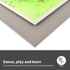 LONGKING 4-Sheet Liquid Square Sensory Tiles, Animal Pattern, Colorful Floor Tile for Play Centers, Playroom, Lava Tiles, 11.8"x11.8"