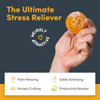 Speks Geode Sphere Magnetic Fidget Toy for Adults | Quiet Adult Sensory Toy for Stress Relief & Anxiety, Office Desk Toy & Top Gadget Gift Idea | Topaz, 12-Piece Set