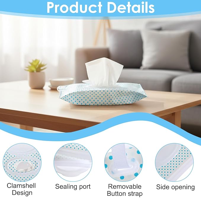 Baby Wipes Dispenser 3 Pack Portable Refillable Baby Wipe Holder for Outdoor, Resuable Waterproof & Dustproof Travel Wipes Container Case, On The Go Wet Wipe Pouch for Hiking(3 Colors Bohemian)