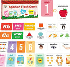 Ceiba Tree Spanish Flash Cards 100 English to Spanish Bilingual Flashcards Español Vocabulary Alphabet Number Colors Educational Learning Toys for Kids Adult Beginners Toddlers Grade School Classroom