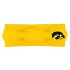 Creative Knitwear Iowa Hawkeyes Infant Girls Gold Solid Hair Knot Headband Embroidered Logo - Size Newborn - 4T