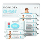 Momcozy Baby Wipes-Extra Large Size Design, 99% Water Based, Unscented & Hypoallergenic, Cleansing & Moisturizing Baby Wipes for Sensitive Skin, 8 Flip-Top Packs (480 Wipes Total)