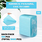 Mixweer 1000 Pcs Baby Disposable Changing Pads Quick Absorb Diaper Changing Table Pads Sanitary Liners Soft Waterproof for Baby Child Adult Pets Travel Change Stations(Blue)