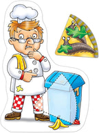 ORCHARD TOYS Moose Games, Pizza! Game. Match Colors and Shapes to Make a Perfect Pizza. for Ages 3-7 and 2-4 Players