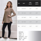 GINKANA Women's Nursing Shirts Long Sleeve 3 Packs Hidden Zipper Breastfeeding Pumping Tops Side Split Maternity Clothes