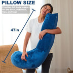 Pregnancy Pillows for Sleeping, Maternity Pillow for Side Sleeper, Support for Back, Legs, Belly, HIPS for Pregnant Women Blue