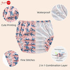 Joyo roy 6Pcs Waterproof Cloth Diaper Cover Reusable Plastic Training Pants for Toddlers Plastic Diaper Covers for Baby Girls Leak Proof Rubber Pants for Potty Training Covers for Cloth Diapers 3T