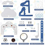 Costzon Kids Basketball Hoop, Toddler Sports Activity Center w/ 5 Adjustable Height Levels, Basketball Soccer Golf Game Set, Indoor Outdoor Basketball Hoop Set Gift for Baby Infant