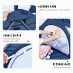 Baby Playpen Foldable, Playard for Babies and Toddlers, Portable Playpen Activity Center with 50 Balls+2 Handles for Travel, Indoor & Outdoor Play Pen with Mesh 50''x50''