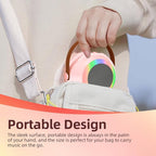 YF96 Mini Karaoke Machine for Kids - Built-in Phone Holder, Portable KTV Microphone Speaker, 7 Fun Sound Effects, Bluetooth, Type-C Charging, Perfect for Family Singing Pink