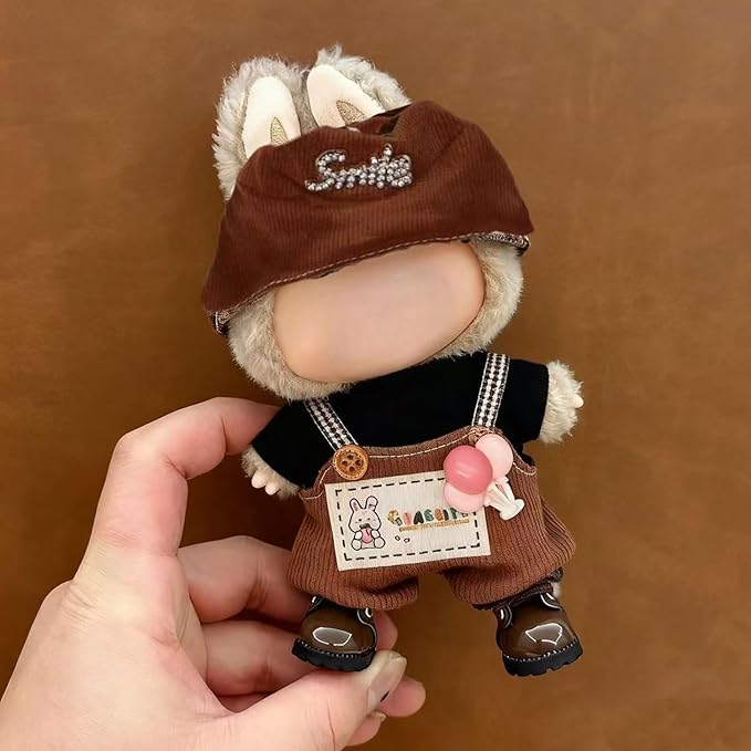 Clothes for 15/17cm Dolls(NO Doll) - Outfit for Labubu with Accessories Suit - Clothes Set for Dolls Dress Up