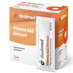 Dealmed A&D Ointment | Diaper Rash Cream for Baby with Vitamins A & D | Moisturizing Skin Protectant | Soothes and Nourishes | Healing Ointment for Dry and Cracked Skin (144 Packets/Box, Pack of 1)