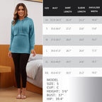 GINKANA Women's Nursing Hoodie Sweatshirt Long Sleeves Breastfeeding Maternity Tops Casual Clothes