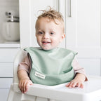 Tiny Twinkle Mess Proof Baby Bibs for Eating - Waterproof, Wipeable Bibs - Toddler Bibs - Travel Friendly - PFAS, PVC, BPA, Phthalate Free - Baby Food Bibs(3 Pack,Cowboy)