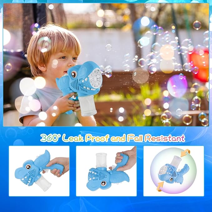 Onory 2 Pack Bubble Gun Machine for Kids, Bubble Gun with Bubble Solutions for Boys Girls, Bubble Blaster for Summer Toy, Party Favors, Outdoor & Indoor Activity, Birthday Gift, Bubble Blower
