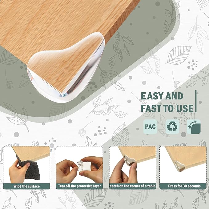 Baby Corner Protector Corner Protector Baby Furniture Corner Protection Transparent Cover Sharp Furniture and Table Top Edges with Adhesive 10 Pack