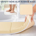 Bath Kneeler and Elbow Rest Pad Set - Comfortable 1.5” Thick Baby Bath Kneeler Pads with Toys Organizer, Non-Slip Knee Arm Support Bathtub Mat, Quick-Drying Kneeling Pad for Baby Bath Time