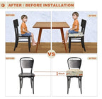 Toddler Booster Seat for Dining Table, Portable Booster Seat for Kitchen Chair, 4 Inch High-Density Foam Cushion with Adjustable Safety Straps and Non-Slip Bottom, Perfect for Kids Travel and Daily