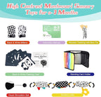 vocheer High Contrast Baby Toys for Newborn, 6 in 1 Black and White Sensory Baby Gift Set for 0-3 Months, 21pcs Montessori Early Educational Learning Kit