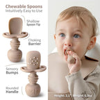 SAMiGO Silicone Baby Feeding Set, Baby Led Weaning Supplies, Suction Bowl Plate Bib Cup Self Feeding Spoons, Solid Food Eating Essentials, First Stage Utensils, 6+ Months