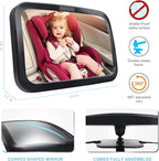 Shynerk Baby Car Mirror, Safety Car Seat Mirror for Rear Facing Infant with Wide Crystal Clear View, Shatterproof, 360° Rotation, Crash Tested and Certified